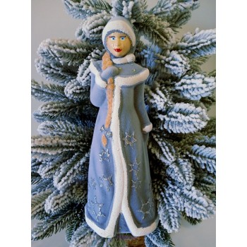 Фигура "Снегурочка" в бархате 28см, цвет в ассортименте